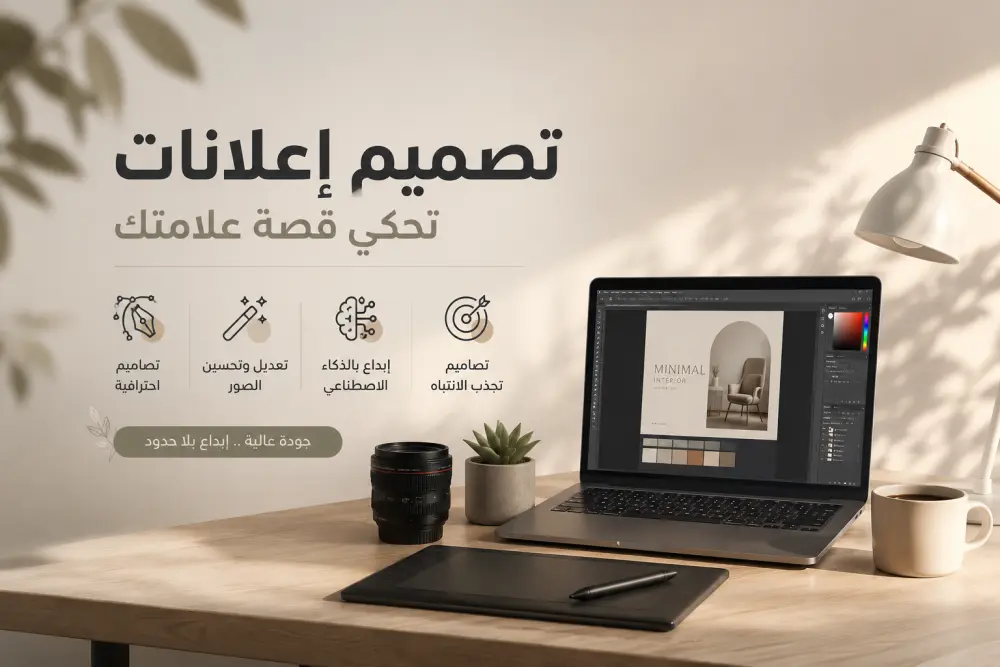 تصميم العلانات و صور باستخدام Ai لاي منتج و اي مشروع