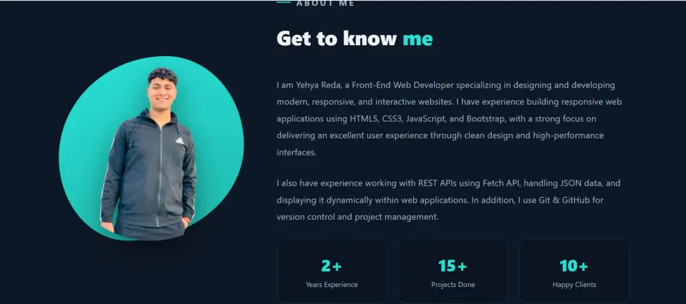 إذا كنت تبحث عن تصميم موقع Portfolio احترافي لعرض أعمالك ومهاراتك، فسأقوم بتصميم وتطوير موقع عصري ومتجاوب باستخدام HTML وCSS وJavaScript وBootstrap، مع كود منظم وتصميم يناسب جميع الأجهزة.