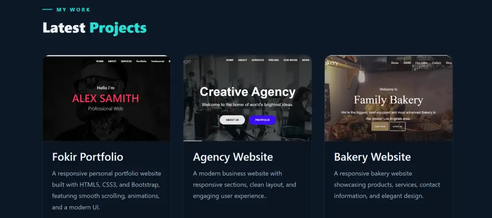 إذا كنت تبحث عن تصميم موقع Portfolio احترافي لعرض أعمالك ومهاراتك، فسأقوم بتصميم وتطوير موقع عصري ومتجاوب باستخدام HTML وCSS وJavaScript وBootstrap، مع كود منظم وتصميم يناسب جميع الأجهزة.
