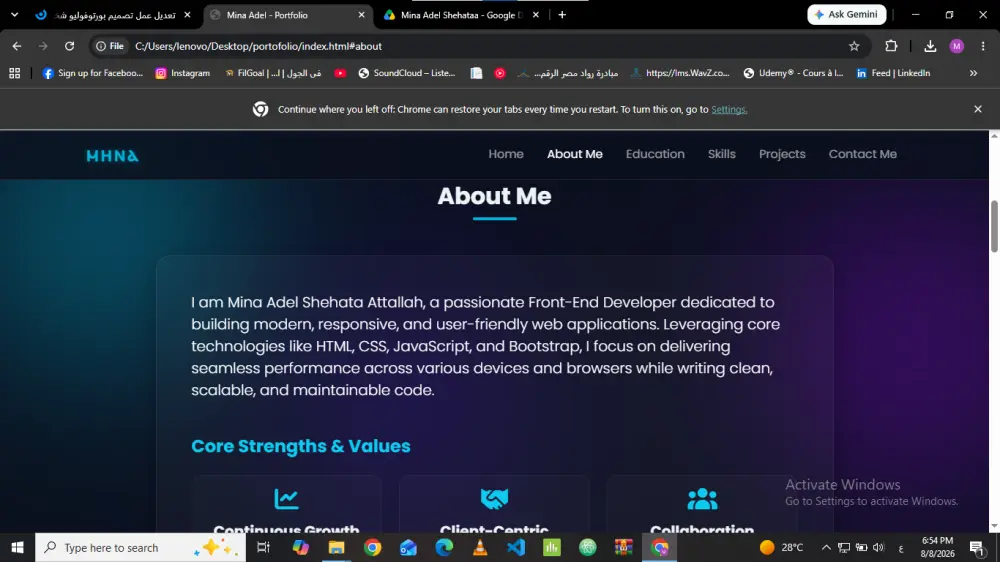 تصميم Portfolio محترف لأشخاص أو شركات