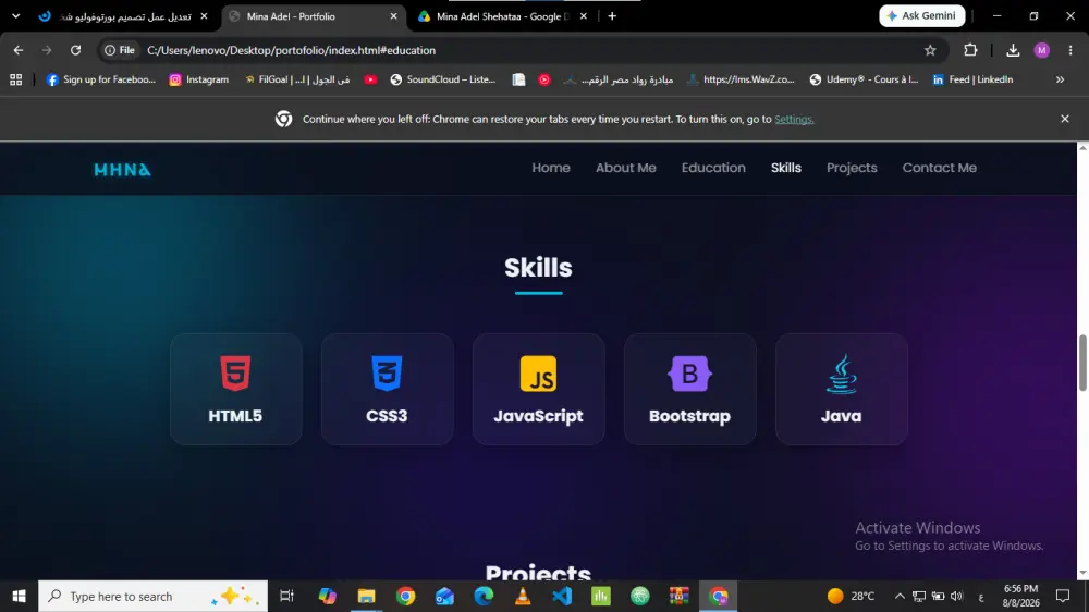 تصميم Portfolio محترف لأشخاص أو شركات