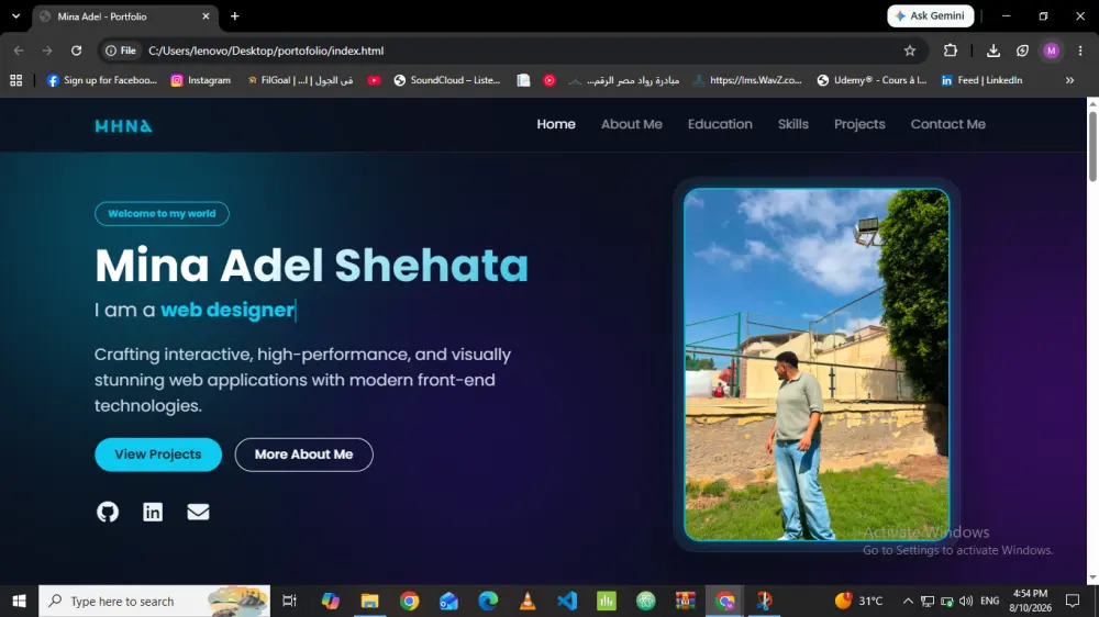 تصميم Portfolio محترف لأشخاص أو شركات