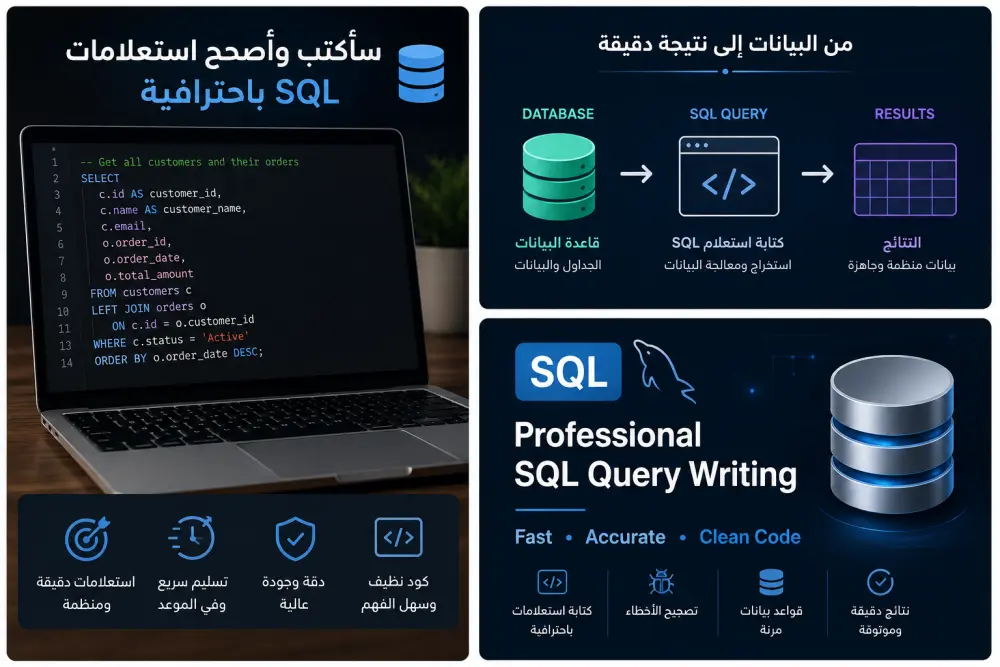 حل مشكلات البيانات واستخراج المعلومات المطلوبة باستخدام SQL