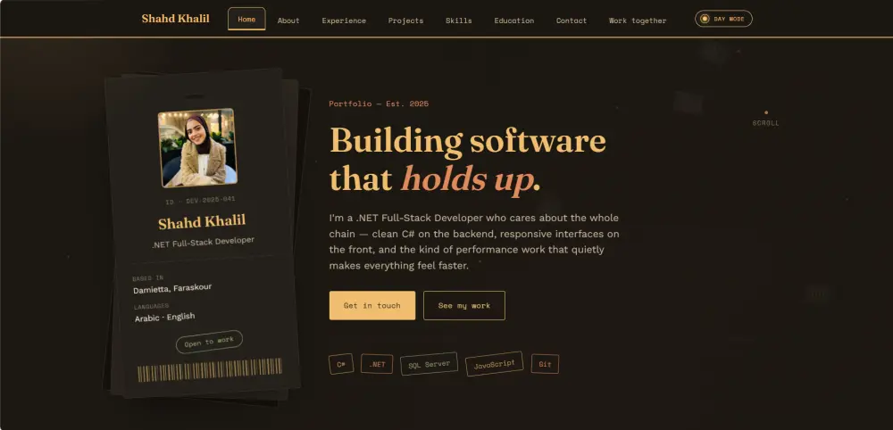 تصميم وتطوير صفحة ويب متجاوبة باستخدام HTML وCSS وJavaScript