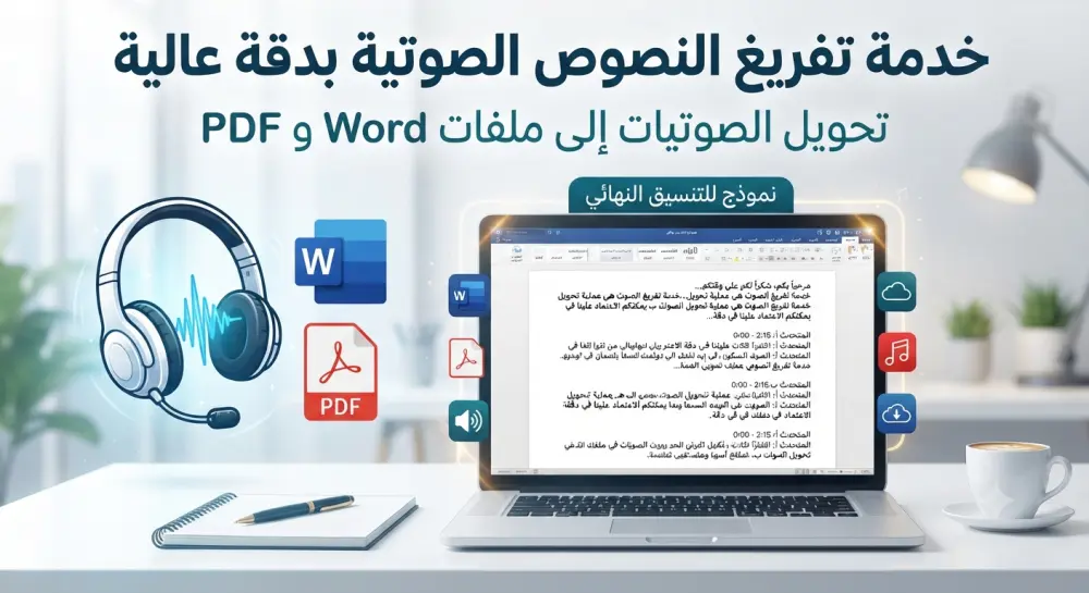 تفريغ ملفات صوتية أو فيديوات أو محاضرات إلى ملف word أو pdf