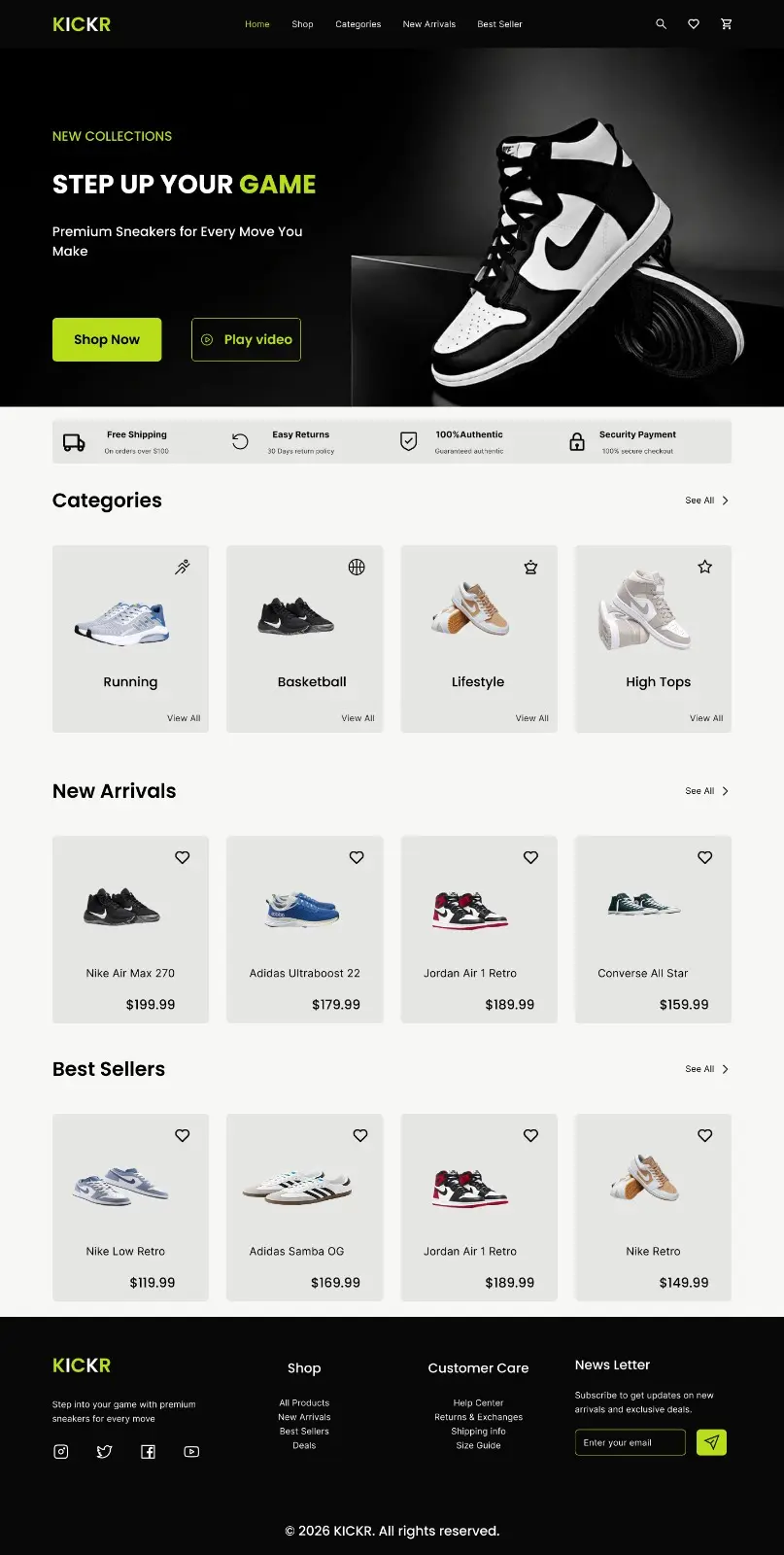 سأصمم لك متجر إلكتروني احترافي ومتجاوب UI UX باستخدام Figma