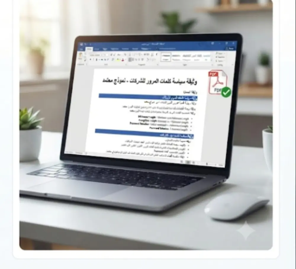 إعداد سياسة كلمات المرور وتأمين الحسابات للشركات الصغيرة                                      ( password security policy)