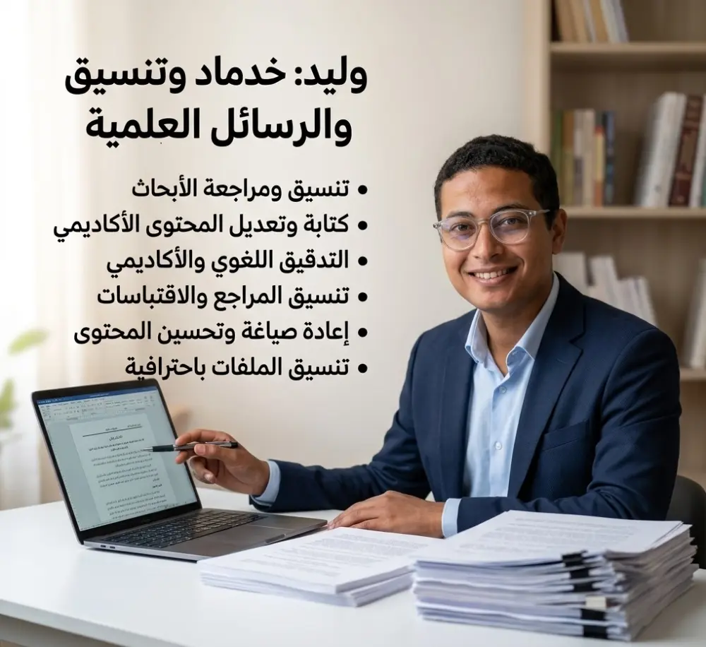 كتابه ابحاث ورسائل علميه وتعديل وتنسيق البحوث Word