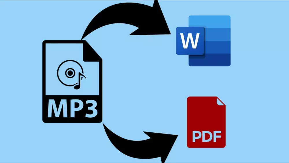 تحويل الملف الصوتي الي ملف مكتوب إلكترونيا .