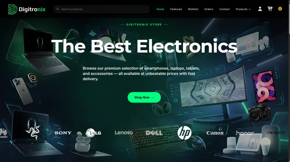 قالب متجر إلكتروني متكامل — Full Stack E-Commerce