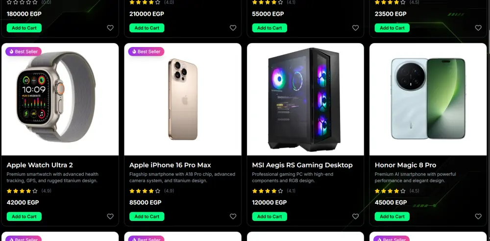 قالب متجر إلكتروني متكامل — Full Stack E-Commerce