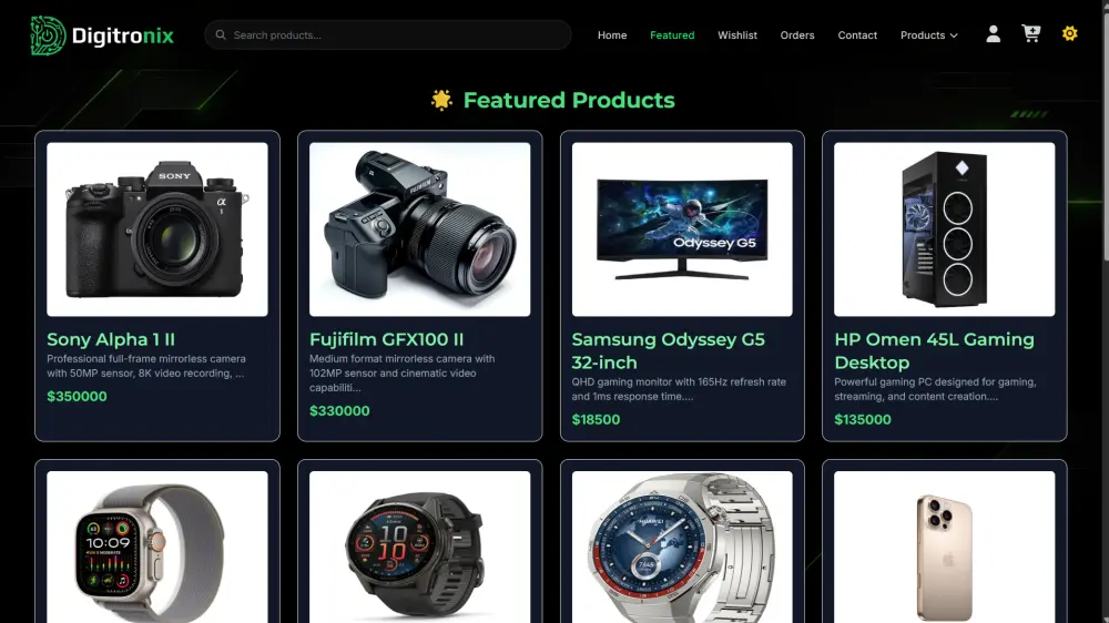 قالب متجر إلكتروني متكامل — Full Stack E-Commerce