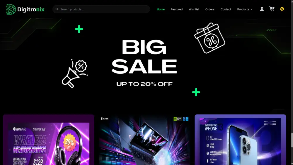 قالب متجر إلكتروني متكامل — Full Stack E-Commerce