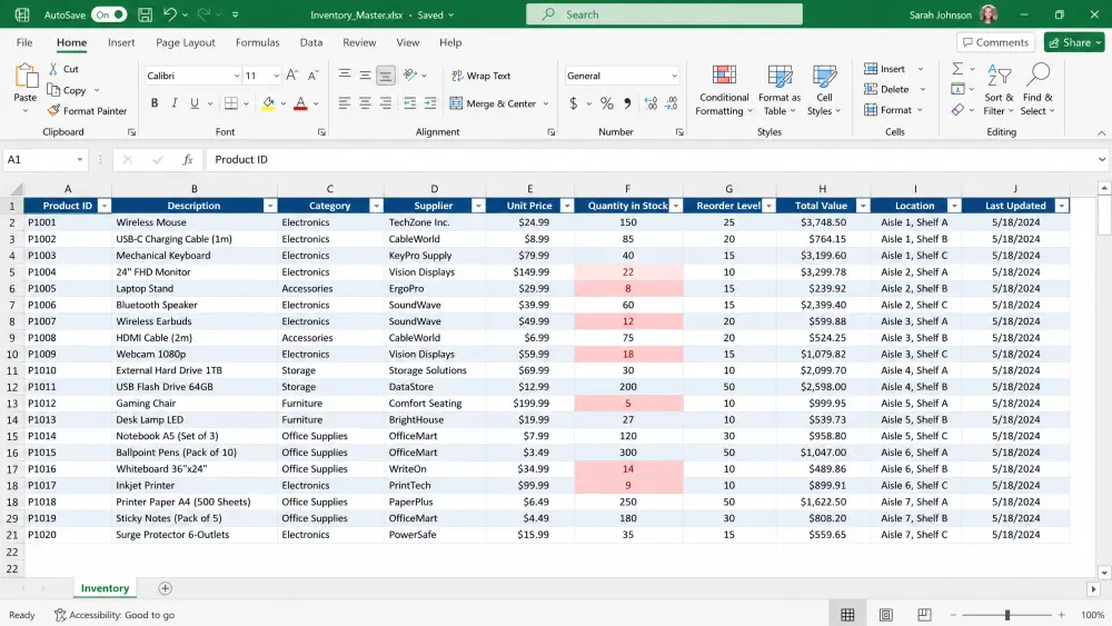 سأقوم بإدخال البيانات بسرعة ودقة في Excel وWord