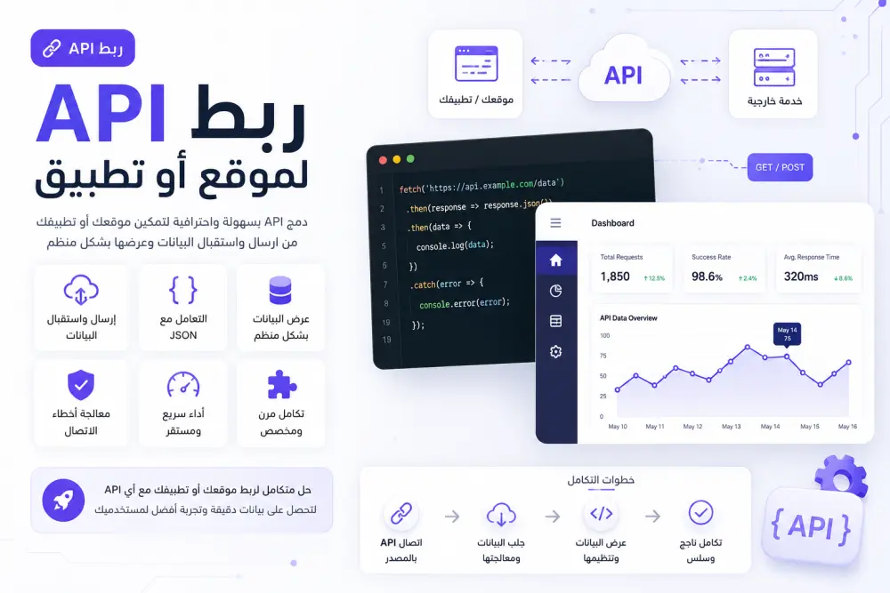 ربط API مع موقع أو تطبيق وعرض البيانات