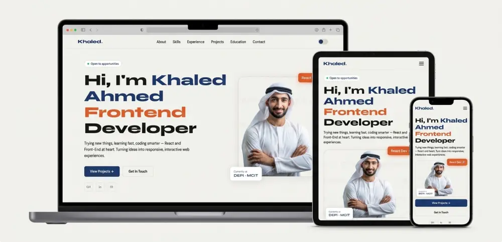 تصميم وتطوير موقعك الشخصي Portfolio احترافي ومتجاوب