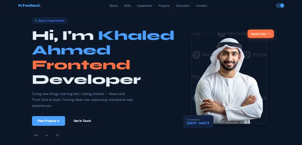 تصميم وتطوير موقعك الشخصي Portfolio احترافي ومتجاوب