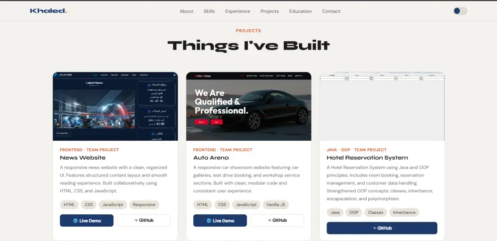 تصميم وتطوير موقعك الشخصي Portfolio احترافي ومتجاوب