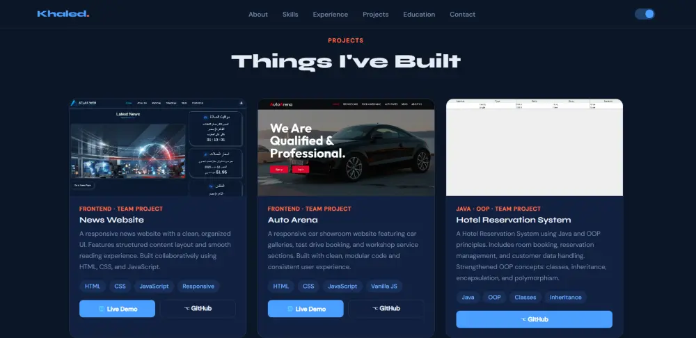 تصميم وتطوير موقعك الشخصي Portfolio احترافي ومتجاوب