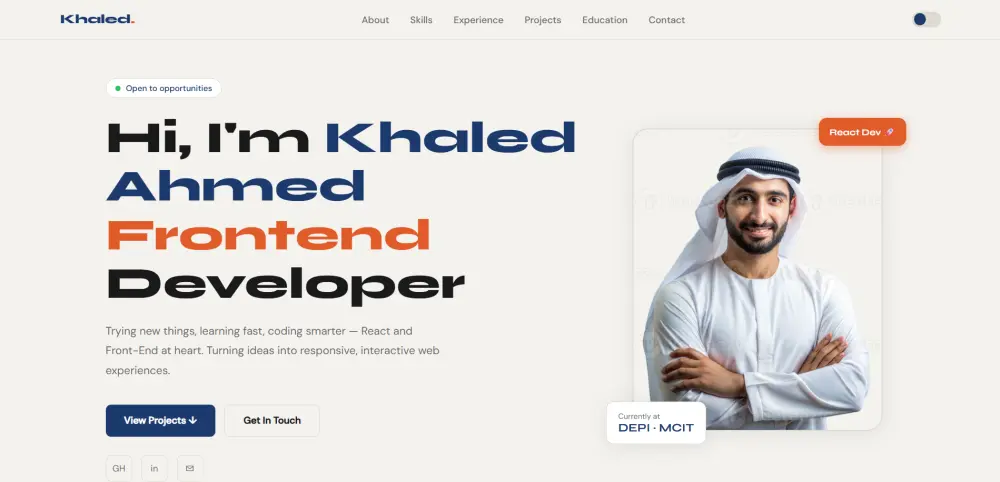 تصميم وتطوير موقعك الشخصي Portfolio احترافي ومتجاوب
