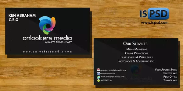 تصميم كارت شخصي business card