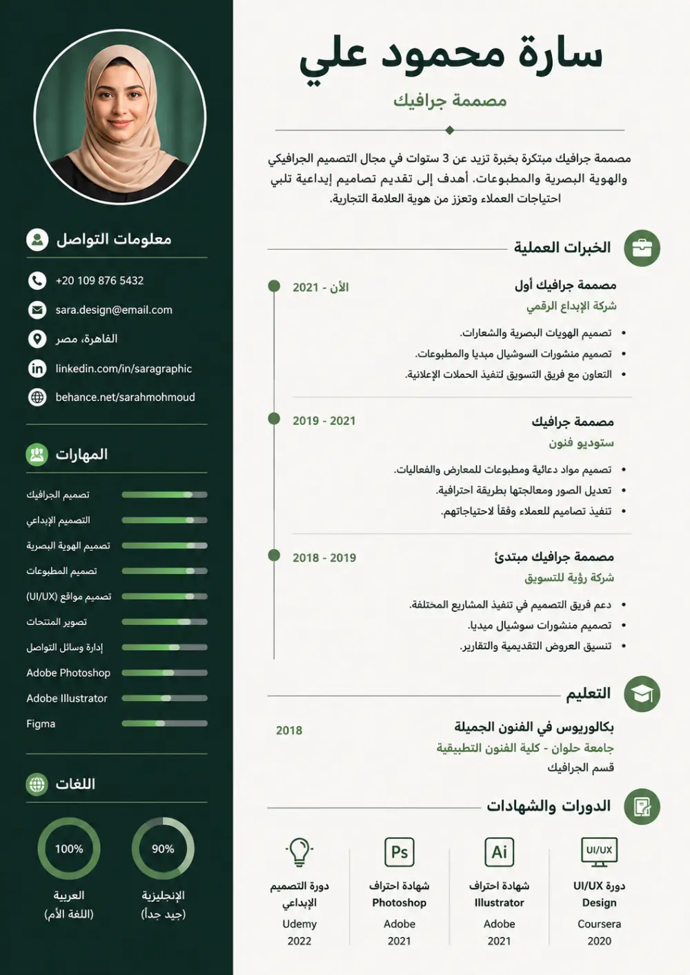 سأكتب لك سيرة ذاتية احترافية متوافقة مع نظام ATS
