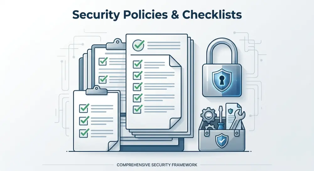 إعداد سياسات أمنية وقوائم فحص (Security Checklists) لجاهزية شركتك وحماية أنظمتك