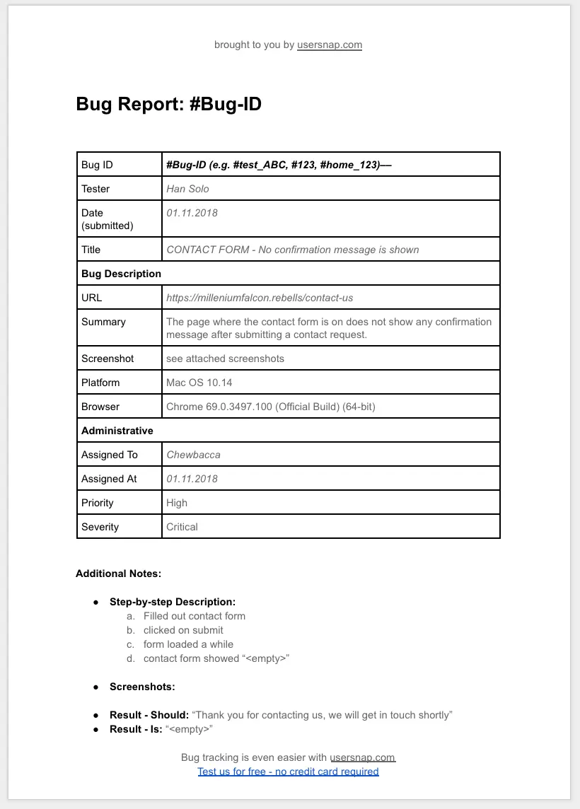Bug Bounty Report Template