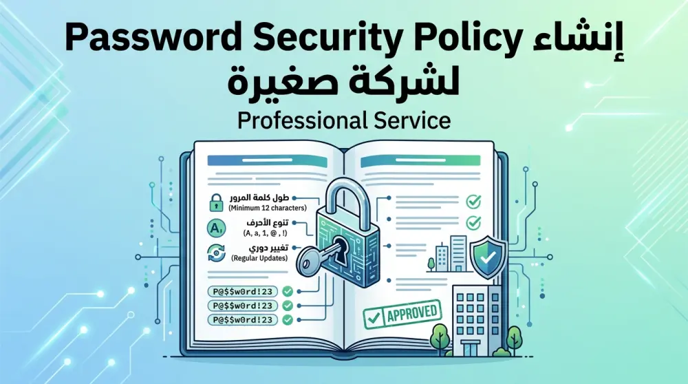 إنشاء Password Security Policy لشركة صغيرة
