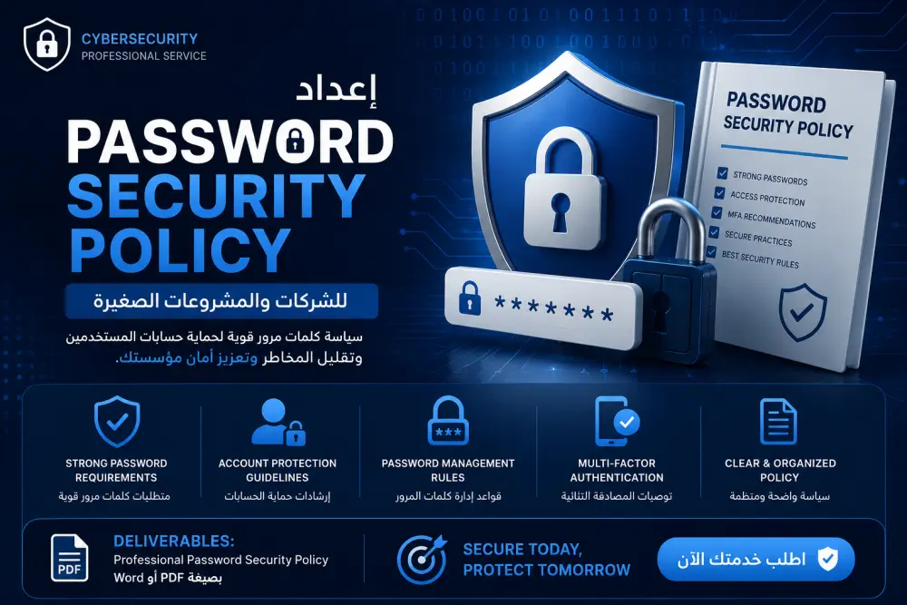 إعداد Password Security Policy للشركات والمشروعات الصغيرة