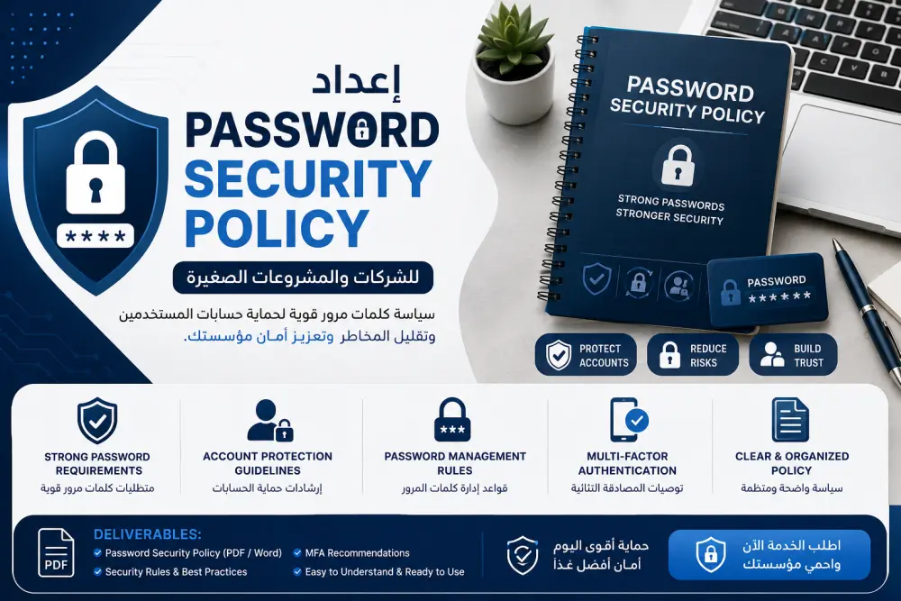 إعداد Password Security Policy للشركات والمشروعات الصغيرة