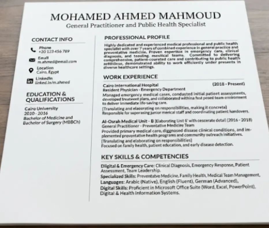 كتابة وتنسيق السيرة الذاتية (CV) احترافية ومتوافقة مع أنظمة الفرز الآلي ATS