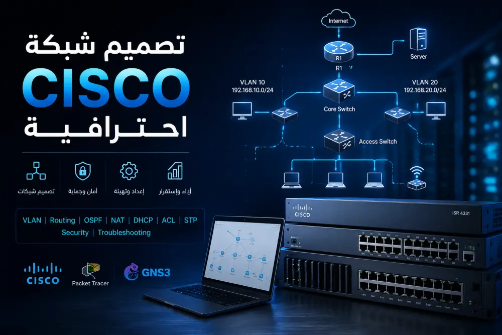 تصميم شبكة Cisco احترافية