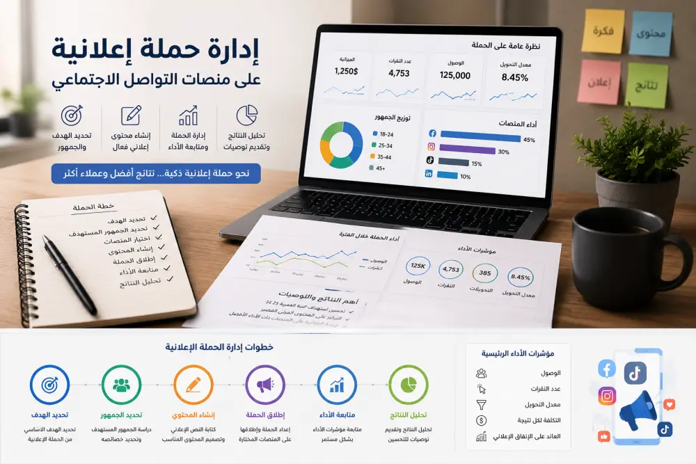 إدارة حملة إعلانية على منصات التواصل الاجتماعي