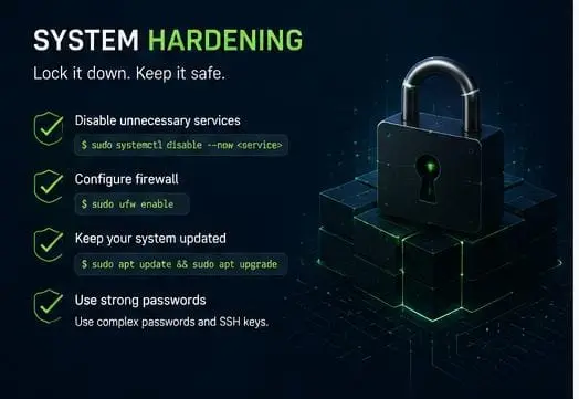 تأمين نظام Linux الخاص بك: مراجعة شاملة مع تقرير تحسين