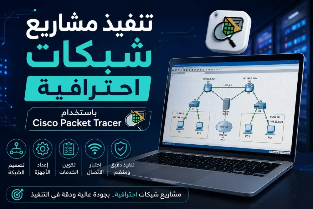 تنفيذ مشاريع شبكات احترافية باستخدام Cisco Packet Tracer