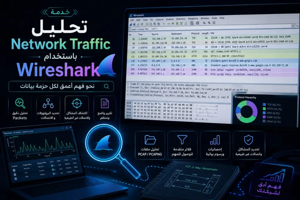 تحليل Network Traffic باستخدام Wireshark