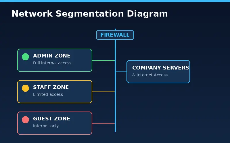 سأصمم لك سياسات Firewall احترافية (Firewall Policy) لشبكة شركتك