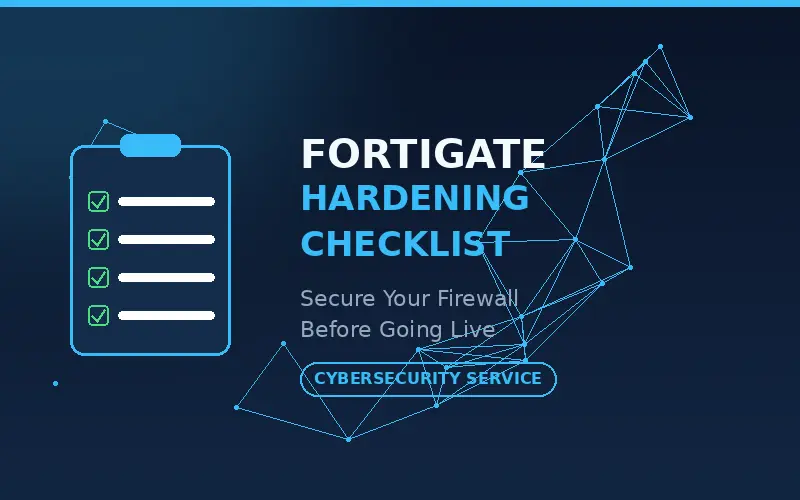 سأعد لك قائمة مراجعة أمنية (Hardening Checklist) لجهاز Fortigate الخاص بك