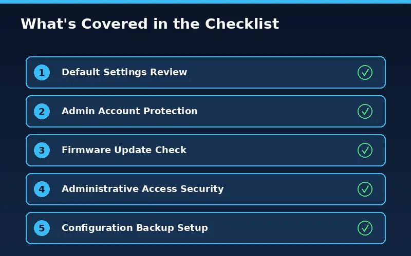 سأعد لك قائمة مراجعة أمنية (Hardening Checklist) لجهاز Fortigate الخاص بك