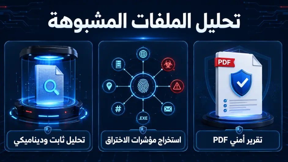 سأحلل ملفًا مشبوهًا وأقدم تقريرًا أمنيًا بمؤشرات الاختراق