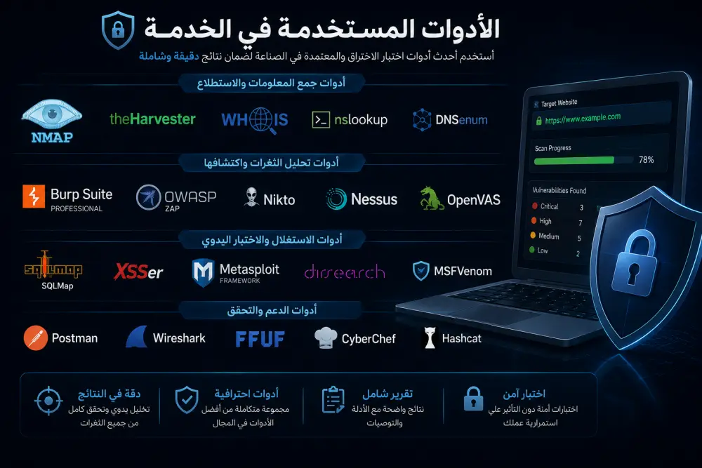 اختبار اختراق واقعي لموقعك واكتشاف الثغرات قبل استغلالها