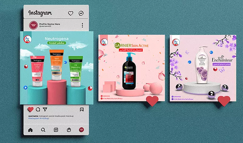 تصميمات سوشيال ميديا ( فيس بوك - انستجرام )