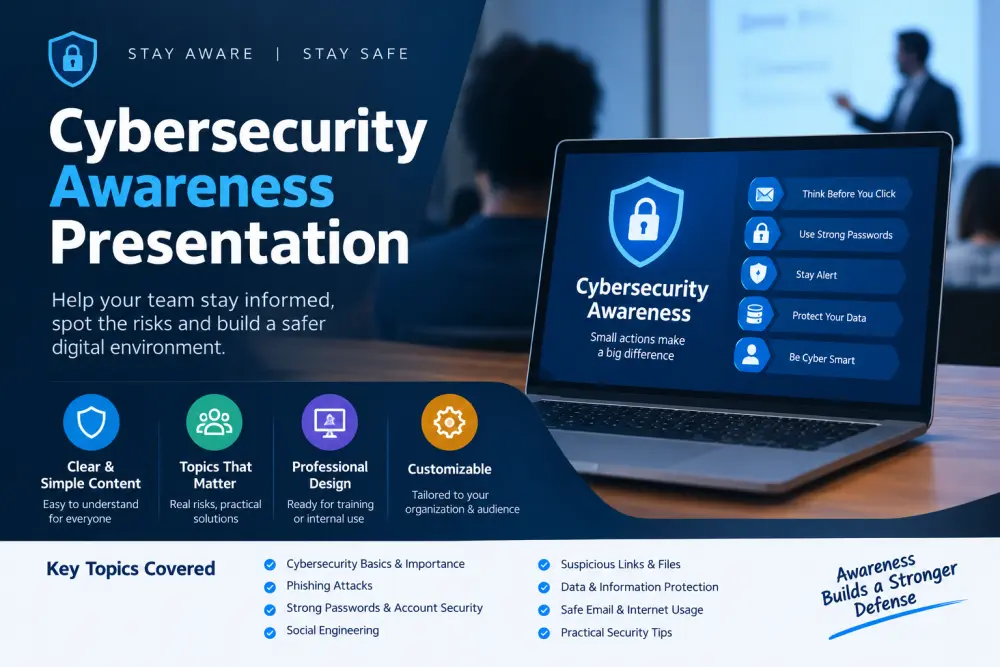 إنشاء Cybersecurity Awareness Presentation