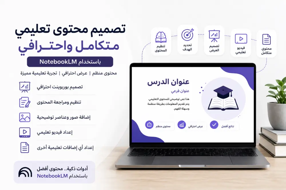 تصميم وتجهيز محتوى تعليمي متكامل باستخدام NotebookLM