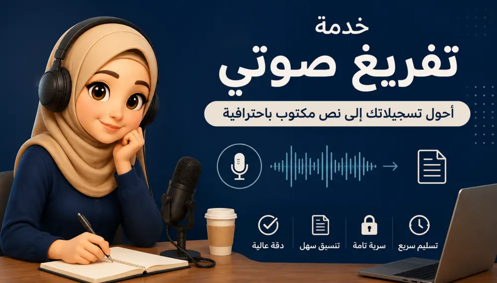 تفريغ صوتي عربي بدقة عالية وتسليم خلال 24 ساعة