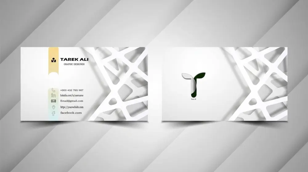 تصميم كارت شخصي احترافي بأسلوب عصري (Business Card Design)