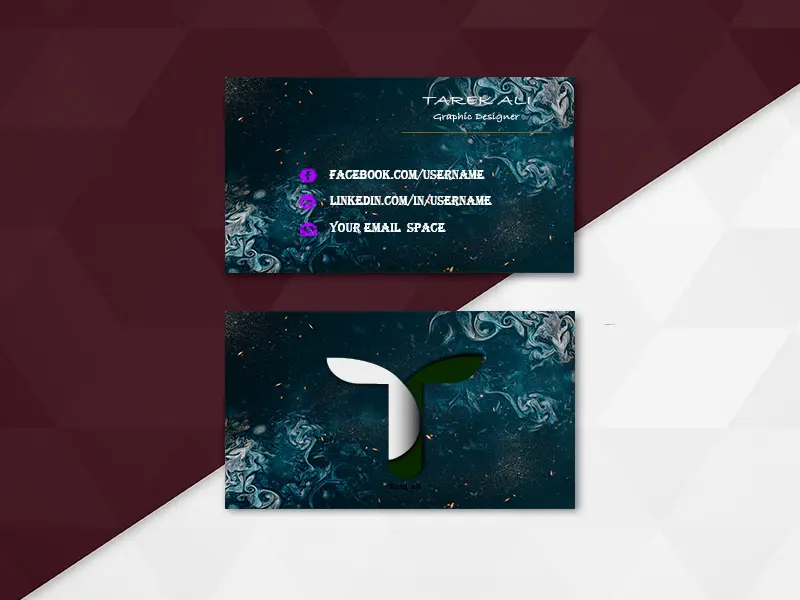 تصميم كارت شخصي احترافي بأسلوب عصري (Business Card Design)