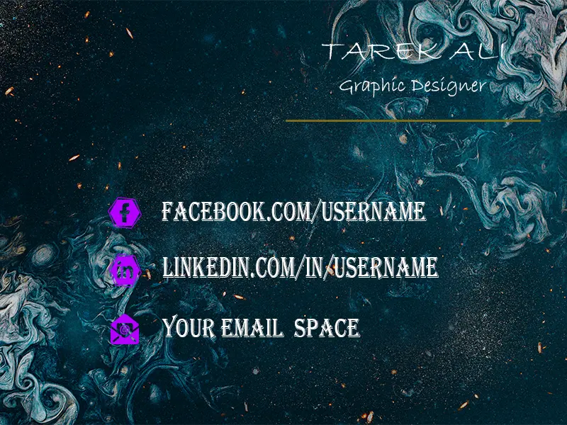 تصميم كارت شخصي احترافي بأسلوب عصري (Business Card Design)