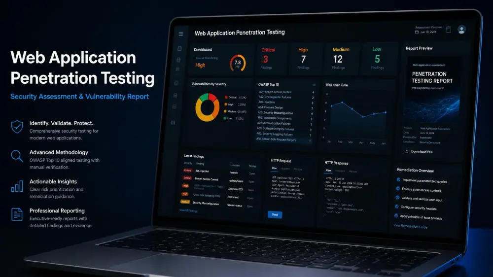 اختبار اختراق وتأمين Web Application واكتشاف الثغرات الأمنية مع تقرير احترافي